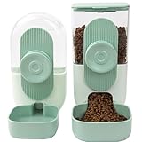 HENYEER Automatischer Futter und Wasserspender für Haustiere,Hängend Futterspender, Automatischer Futterspender für Kleine Haustiere - Kaninchen, Frettchen, Katzen, Hunde, Vögel(grün)