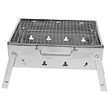 PHENOFICE Edelstahl Grillgrill Für Outdoor Und Camping Klappbarer BBQ Beistelltisch 1 Stück Ideal Für Gartenpartys Und Grillabende Kompakte Und Tragbare Grilllösung