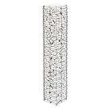 bellissa Gabionen-Steinsäule BASIC - 95539 - Dekorative Gabionensäule für den Außenbereich - 20 x 20 x 118 cm