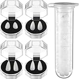 Lamppdcor Vampirzähne 4 Größen gefälschte Vampirzähne Zähne mit 1 Zähnen Pelletkleber für Kostüm Cosplay Party Requisiten Halloween Party Weiß
