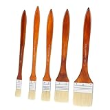 SOIMISS 5 Stück Teiliges Ölmalpinsel Holzgriff Langlebige Borsten für Öl Acrylfarben Flachpinsel für Künstler Schüler und Wandgestaltung Praktisch und Vielseitig Einsetzbar