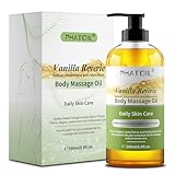 PHATOIL Vanille Körper Massage Öl 260ML, Körperöl Reich Natürlichen Pflanzenölen und Vitamin E, Pflegeöl zur Hautpflege und Befeuchtung für alle Hauttypen, Massageöl, Body Massage Oil