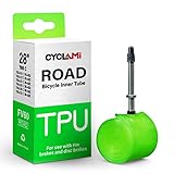 2er-Pack Fahrradschläuche für 700 x 18/23/25/28/30/32c, leichte Rennrad-Innenschläuche mit 60 mm Ventil, langlebige Fahrradreifenschläuche für Mountainbike, plus 8 x klebstofffreie TPU-Reifenflicken.