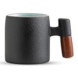 FloraVigo Espressobecher, 70 ml, Mini-Keramik-Kaffeebecher mit Henkel, perfekt für Espresso, Tee und Latte; ein tolles Geschenk für Frauen, Männer, beste Freunde oder Partner.