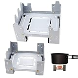 SPTwj 2 Stück Alkohol Herd Brennstoff Kocher Klappkocher kompakter Campingkocher Festbrennstoff Trockenbrennstoff Alkoholbrenner Mini Stove Taschenkocher für Outdoor Camping Wandern mit Picknick