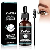EONFAVE Wimpernserum, Bio-Rizinusöl Lash Serum Verstärkendes Wimpern Serum, Schnelles Wachstum Milde Pflege Schnell Nährend Wimpernserum Eyelash Serum Mit Vitamin B7 Hyaluronsäure, Länger Und Dicker