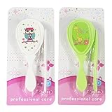 Babybürste und Kamm Set | Haarbürste mit weichen Borsten für Wiegenhaube – Massagedusche Kopfhautpflege Sicherheitsprodukte für Jungen und Mädchen