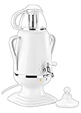 PEARL Samovar: Samowar-Teebereiter mit Glas-Teekanne, 2.300 Watt, 3,5 und 0,5 Liter (Teekanne mit Warmhaltefunktion, Samowar elektrisch, wie funktioniert Ein)