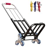 ty Sackkarre mit Treppensteigrädern, 150 kg Kapazität, faltbarer Gartenwagen, 6 Rollen (Standard/28 mm) für einfachen Transport und vielseitige Nutzung