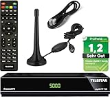Telestar TT7 DVB-T2 Receiver + 3 Monate Freenet GRATIS + DVB-T Antenne + netshop 25 HDMI Kabel, HDTV, PVR Ready, HD USB Mediaplayer, HDMI (Hybrid Receiver für DVB-T2 und Kabel TV)
