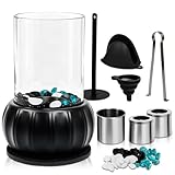 Innenfeuerstelle, Schreibtischkamin mit 3 Farben Deko Steinenmit, Desktop-Kürbis Party-Dekor, für Indoor & Outdoor, Balkon Wohnung Deko, Erstellen Romantische Ambiente