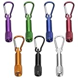 7 Stück Mini LED Taschenlampen Schlüsselanhänger, Taschenlampe Aluminium Kleine, LED Taschenlampe Kinder, Handlampe für Camping Wandern Draußen Radfahren Stromausfall Notfall, Batterien Enthalten