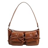 TIAASTAP Handtasche Mädchen Y2K Bag Shoulder Bag Women Tote Bag PU Leder Vintage Damen-Schultertaschen Damentasche mit Mehreren Taschen Umhängetasche Ledertasche Hobo Bag Crossbody Bag