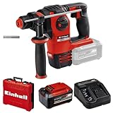Einhell Professional Akku-Bohrhammer HEROCCO 18/20 Power X-Change (18 V, Brushless, 2,2 J, SDS-plus, pneumatisches Schlagwerk, Tiefenanschlag, inkl. Koffer, inkl. 5,2 Ah Akku & Ladegerät)