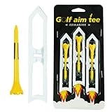 Professionelle Golf-Tees | 3 Tees für Golf-Übung mit Raketen-Design, robuste Golf-Übungs-Raketen-Ziel-Tees für Platz und Driving Range Matten