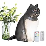 Cat Table Lamp, Decorative Desk Lamp with Aromatherapy, USB Charging Sound Effect Night Light, Adjustable Color Temperature Bedside Desk Lamp for Bedroom, Nursery, Toddler and Family Room Decor