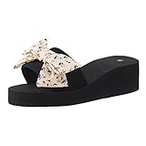 Hausschuhe für Damen, Flip-Flops, Zehen, Blumen, Sommer-Sandalen, Freizeitschuhe, Hausschuhe, Damen-Sandalen, C Schwarz, 38 EU