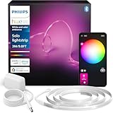 Philips Hue Indoor 3m Smart LED Solo Lightstrip Basis-Set, 1er-Pack, indirekte Beleuchtung mit der Hue App steuerbar, LED Streifen funktioniert mit Alexa, Google Assistant und Apple HomeKit