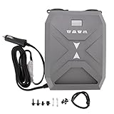 QSTNXB Hochdruck-Luftpumpe, 12 V 140 W Nylon-Teleskopschlauch-Gummiboot-Luftpumpe, Split-Design, 20 PSI-Elektropumpe mit LCD, für Surfbrett-Autozubehör