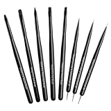 Tipsketch Nagel Pinsel 8 Stück Pinsel für Gelnägel,Nageldesign Gel Pinsel Dotting Painting Line Pen für Nagellack Gel Acryl Nagel Pinsel Nailart Kit Acryl Pinsel Fineliner nägel selber machen