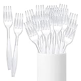 Vmaxgx Plastikgabeln für Party, Versammlungen, Geburtstagsgeschirr, Mehrweg & Robust Plastik Gabel Party Besteck Wiederverwendbar Kuchengabeln, Spülmaschinenbeständig gemäß -100 Stück