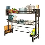 Wäscheständer für Küchengeschirr, Abtropfgestelle für Arbeitsplatte | Einziehbares Abtropfgestell über Spülbeckentrockner - Küchenregal Arbeitsplatte Regal Platzsparendes Gericht Wäscheständer