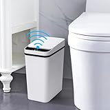 Zinueen Mülleimer Bad 12L Sensor Kosmetikeimer - Mülleimer mit Sensor Technologie, Touchless & Wasserdicht - für Büro & Bad - Mülleimer mit Deckel & No Noise Funktion