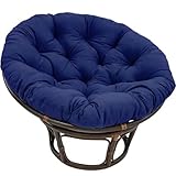 DONGSHUAI Papasansessel Auflage, Polster Bodenkissen Für Drehsessel, Papasansessel Rund, Polyrattan Sessel Durchmesser 100Cm Und Kissenstärke 10-12Cm,Blau,80cm