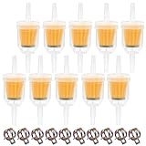 JASFLY 10 Stück Kraftstofffilter Diesel, Benzinfilter 8mm / 6mm, Benzinfilter Moped mit 10 Schlauchklemmen für Rasenmäher Auto Motorrad Roller Diesel Moped