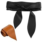 LIFKOME 2 Stk geknoteter Gürtel Brauner Damengürtel Gürtel für Frauen elastische Hüftgurte Damen Gürtel keilriemen waist band Taillengürtel aus Leder Hüftgurt aus Leder für Damen PU-Leder