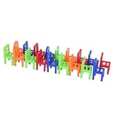aqxreight 18pcs/ Set Stapelplastik CH Spielzeug Lernen Intelligentes Spielzeug für Kid CH Toy Kid Toy Plastik Stapel 18 Enthalten Stühle Unsere Cate Miniatur Ihr