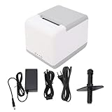 ViaGasaFamido Thermodrucker, USB-BT-Verbindungsleitung, Thermodruckmaschine mit Intuitiver App für Etiketten-Barcode-Empfang (EU-Stecker)