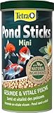 Tetra Pond Sticks Mini - Fischfutter für kleine Teichfische bis 15 cm, unterstützt gesunde Fische und klares Wasser im Teich, 1 L Dose