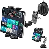 Asaiy Tablet Halterung Auto, Ipad Halterung Auto, 360° Drehbare, Stabil und Waschbar TPU Saugnapf, Windschutzsche und Armaturenbrett Universal, Car Mount für iPhone, Galaxy, 4.7-12.9' Tablets & Handys
