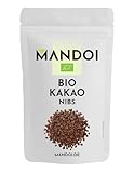Mandoi Bio Kakaonibs 500g, aus ökologischem Anbau, besonders hochwertige Kakao Nibs aus Kooperative, organic cocoa