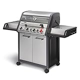 Enders® Gasgrill MONROE PRO 3 SIK TURBO, 3-Edelstahlbrenner, Seitenkocher, Infrarot-Backburner, PanoVision Sicht, HEAT RANGE™-Brenner, SWITCH GRID™, 800 °C TURBO ZONE™, SIMPLE CLEAN™ #8376