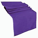 Tischläufer 35,6 x 274,3 cm ideal für Hochzeit, Baby Dusche, Haus, Restaurant, Party Rental von Runner Linens Factory, Polyester-Mischgewebe, violett, 14x108 inches