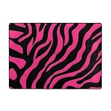 BROLEO Teppich, Zebra-Tiger, Leopardenmuster, Rosa, für Wohnzimmer, Fußmatten, Läufer, 203,2 x 147,3 cm, weiche Haptik