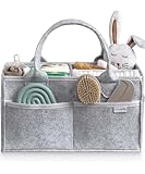 Baby-Windel-Caddy Organizer Kinderzimmerkorb – Babykorb, Geschenkzettel für Babyparty-Liste. Baby Must Haves Essentials. Neutrale Babysachen für Neugeborene, Jungen, Kinderzimmer, Dekoration oder