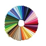 Luckwaii 50 Farben Baumwollstoff Patchwork Stoffe Paket Stoffreste zum Basteln, Cotton Fabric Squares Stoffpakete Baumwolle Stoff zum Nähen 25x25cm für DIY Handwerk Quilten Puppenkleidung & Dekoration