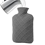 Wärmflasche 1.2 Liter - Wärmflasche Bettwärmer,4-6 Stunden Wärmespeicherung Für Hände Schultern Nacken Beine Winter Reisen Camping Kinder Schule