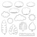 SYEYCW 14 Stück Fondant Ausstecher, Wolkenausstecher für Fondant, Ausstechform für Gebäck, Kunststoff-Wolke Ausstecher, für DIY Cookies, Fondant, Kuchen, für Backraum Café Oder Hochzeitstorte