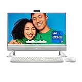 Dell Inspiron 27 7720 All-in-One Desktop | 27 Zoll FHD Display | Intel Core i7 der 13. Generation | Intel Iris Xe-Grafik | 512-GB-SSD + 1-TB-Festplatte | 16 GB DDR4 | Farbe Pearl White