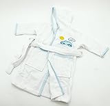Kuscheliger Baby Bademantel aus 100% Baumwolle Größe 98 bestickt mit Auto in hellblau Hautfreundlich Ökotex geprüft Geschenk Set Serie Typ485
