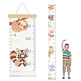Aolso Kinder Messlatte, Größenmesser für Kinder, Massband Kinder, Baby-Wachstumstabelle, Wandbehang-Wachstumstabelle, Dekoration Kinderzimmer, Messlineal für Babys, Mädchen, Jungen (Zoo)