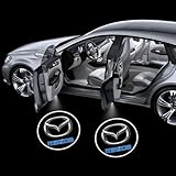R-timer 2 Stück LED Autotür Licht Projektor passend für Mazda 6 Kombi 3 (III) GJ/GL I 2018-2024, Kabellose Einstiegsbeleuchtung, HD Logo Türbeleuchtung, Einfache Montage Zubehör
