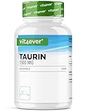 vit4ever Taurin - 365 Kapseln - Hochdosiert mit 1500 mg pro Tagesportion - 99% Reinheit - ohne Zusätze - Vegan