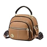 Pzuryhg Travel Purse, Capacity Tote Bag, Leather Shoulder Bag, Stylish Travel, Multifunctional Bag, Compartmentalized Bag, Leather Tote Suitable Use for Sling Bag