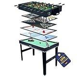 Best Sporting Tischkicker Kinder & Erwachsene 10 in 1 Set I Multigame-Spieltisch I Air-Hockey Tischtennis Billard-Tisch u.v.m. I Tischfußball Kinder I Kicker in 122 x 60 x 81,5 cm (Schwarz)