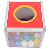 ARTSEWPLY Transparente Würfel losbox mit zufälligen Bällen große Kapazität verschleißfest und bruchsicher als oder Spendenbox für Firmenveranstaltungen und Jahresfeiern Zufällige Farbe
